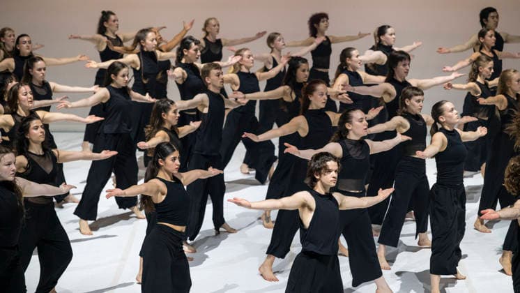 June 25, 2026, London, London, UK: LONDON, UK. The cast performs at the Southbank CentreÃ¢â‚¬â ¢s Queen Elizabeth Hall during the UK premiere of Ã¢â‚¬ËœColossusÃ¢â‚¬â ¢ by Australian choreographer Stephanie Lake. Fifty final year students from London Contemporary Dance School at The Place are performing in a show, 25 to 27 June, which is part of the Southbank CentreÃ¢â‚¬â ¢s 75th anniversary programme. London UK  - ZUMAl94_ 20260625_zaf_l94_031 Copyright: xStephenxChungx