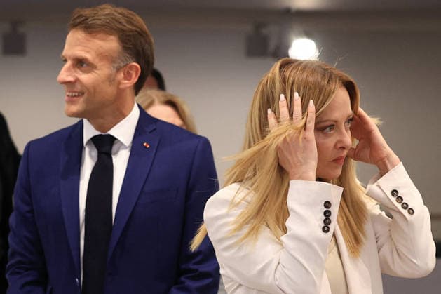36th Franco-Italian Summit - Antibes French President Emmanuel Macron and Italian Prime Minister Giorgia Meloni visit the Picasso Museum as part of a Franco-Italian summit in Antibes, south of France, June 25, 2026. Photo by Manon Cruz Pool ABACAPRESS.COM Antibes France  Copyright: xCruzxManon Pool ABACAx