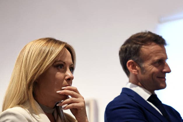 36th Franco-Italian Summit - Antibes French President Emmanuel Macron and Italian Prime Minister Giorgia Meloni visit the Picasso Museum as part of a Franco-Italian summit in Antibes, south of France, June 25, 2026. Photo by Manon Cruz Pool ABACAPRESS.COM Antibes France  Copyright: xCruzxManon Pool ABACAx