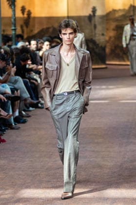 PFW Amiri Runway Menswear NB A model walks the runway during the Amiri Menswear Spring Summer 2027 show as part of Paris Fashion Week on June 25, 2026 in Paris, France. Photo by Nasser Berzane ABACAPRESS.COM Paris France  Copyright: xBerzanexNasser ABACAx