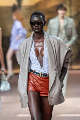 PFW Amiri Runway Menswear NB A model walks the runway during the Amiri Menswear Spring Summer 2027 show as part of Paris Fashion Week on June 25, 2026 in Paris, France. Photo by Nasser Berzane ABACAPRESS.COM Paris France  Copyright: xBerzanexNasser ABACAx