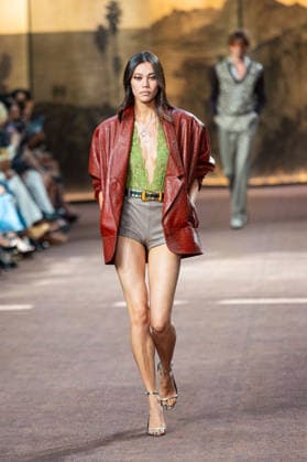 PFW Amiri Runway Menswear NB A model walks the runway during the Amiri Menswear Spring Summer 2027 show as part of Paris Fashion Week on June 25, 2026 in Paris, France. Photo by Nasser Berzane ABACAPRESS.COM Paris France  Copyright: xBerzanexNasser ABACAx