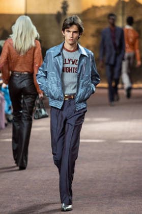 PFW Amiri Runway Menswear NB A model walks the runway during the Amiri Menswear Spring Summer 2027 show as part of Paris Fashion Week on June 25, 2026 in Paris, France. Photo by Nasser Berzane ABACAPRESS.COM Paris France  Copyright: xBerzanexNasser ABACAx