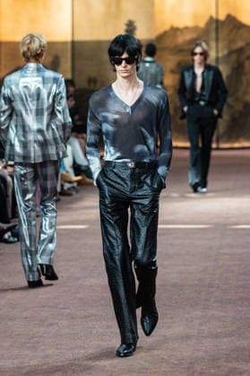 PFW Amiri Runway Menswear NB A model walks the runway during the Amiri Menswear Spring Summer 2027 show as part of Paris Fashion Week on June 25, 2026 in Paris, France. Photo by Nasser Berzane ABACAPRESS.COM Paris France  Copyright: xBerzanexNasser ABACAx
