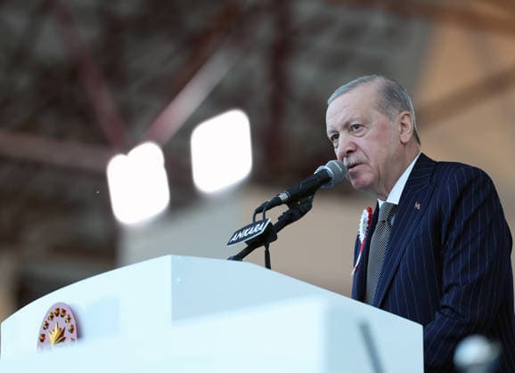 Turkish President Recep Tayyip Erdogan ANKARA, TURKIYE - JUNE 25: (----EDITORIAL USE ONLY - MANDATORY CREDIT - TURKISH PRESIDENCY MUSTAFA KAMACI HANDOUT - NO MARKETING NO ADVERTISING CAMPAIGNS - DISTRIBUTED AS A SERVICE TO CLIENTS----) Turkish President Recep Tayyip Erdogan delivers a speech during the Police Academy Graduation Ceremony held in Ankara, Turkiye on June 25, 2026. Tur Presidency Mustafa Kamaci Anadolu Ankara Turkey. Editorial use only. Please get in touch for any other usage.  Copyright: x2026xAnadoluxTurxPresidencyx xMustafaxKamacix