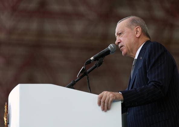 Turkish President Recep Tayyip Erdogan ANKARA, TURKIYE - JUNE 25: (----EDITORIAL USE ONLY - MANDATORY CREDIT - TURKISH PRESIDENCY MUSTAFA KAMACI HANDOUT - NO MARKETING NO ADVERTISING CAMPAIGNS - DISTRIBUTED AS A SERVICE TO CLIENTS----) Turkish President Recep Tayyip Erdogan delivers a speech during the Police Academy Graduation Ceremony held in Ankara, Turkiye on June 25, 2026. Tur Presidency Mustafa Kamaci Anadolu Ankara Turkey. Editorial use only. Please get in touch for any other usage.  Copyright: x2026xAnadoluxTurxPresidencyx xMustafaxKamacix