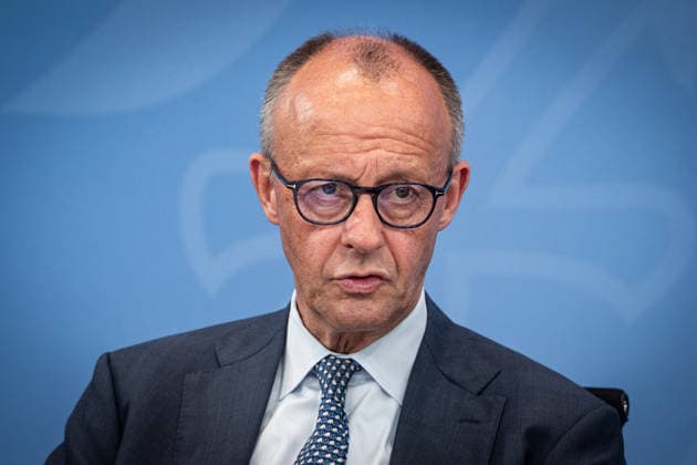 Berlin, Pressekonferenz von Bundeskanzler Merz, Ministerpräsident Schnieder sowie Ministerpräsident Lies im Anschluss an die Beratung mit den Regierungschefinnen und Regierungschefs der Länder (MPK) Bundeskanzler Friedrich Merz (CDU), Olaf Lies (Ministerpräsident von Niedersachsen, SPD) und Gordon Schnieder (Ministerpräsident Rheinland-Pfalz, CDU) geben am 25.06.2026 eine gemeinsame Pressekonferenz im Anschluss an die Beratung mit den Regierungschefinnen und Regierungschefs der Länder (MPK) im Bundeskanzleramt in Berlin. Berlin Bundeskanzleramt Berlin Deutschland *** Berlin, press conference by Federal Chancellor Merz, Minister President Schnieder, and Minister President Lies following consultations with the heads of government of the