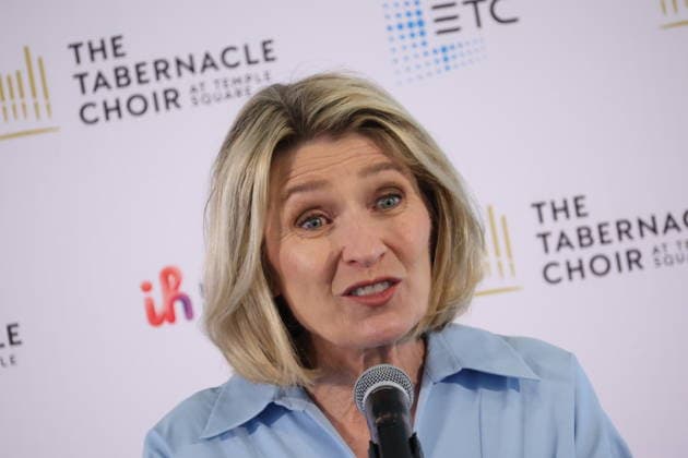 Los Angeles CA June 25: Sister Camille N. Johnson at The Tabernacle Choir & Orchestra at Temple Sqaure conference on June 25, 2026 Credit: USA  - ZUMAa123 20260625_zaa_a123_015 Copyright: xAdMediax