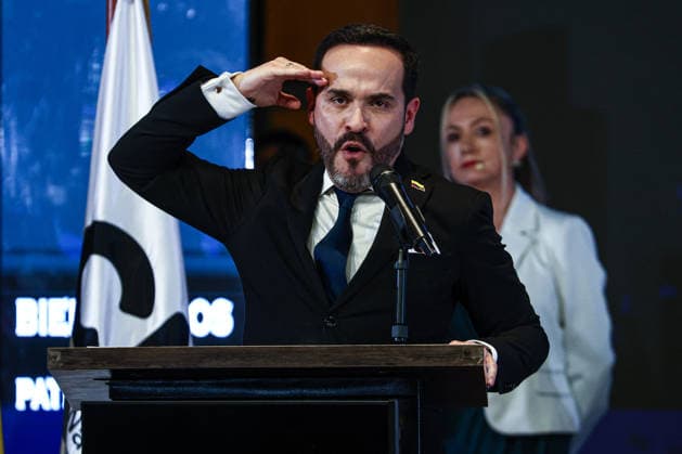 Abelardo de la Espriella officially declared Colombia s President-elect BOGOTA, COLOMBIA - JUNE 25: Colombia s President-elect, Abelardo de la Espriella, delivers a speech after receiving his official certificates during the inauguration ceremony of Abelardo de la Espriella as the new President of Colombia, in Bogota, Colombia, on June 25, 2026. Lucas Aguayo Araos Anadolu Bogota Colombia. Editorial use only. Please get in touch for any other usage.  Copyright: x2026xAnadoluxLucasxAguayoxAraosx