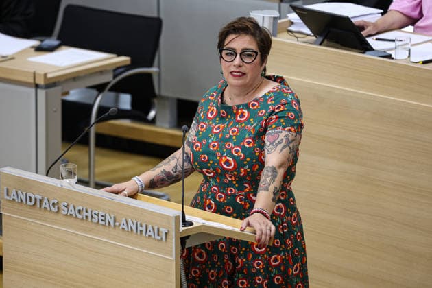 Susan Sziborra Seidlitz (Bündnis 90 Die Grünen) - Landtagssitzung im Landtag von Sachsen Anhalt in Magdeburg *** Susan Sziborra Seidlitz, Alliance 90 The Greens, State Parliament session at the State Parliament of Saxony-Anhalt in Magdeburg