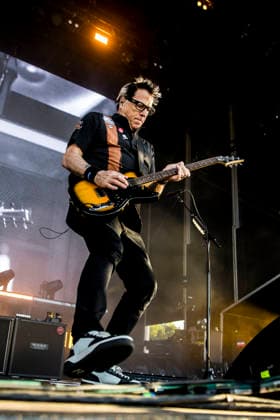 The Offspring live at Tinderbox 2026 Odense, Denmark. 26th, June 2026. The American rock band The Offspring performs a live concert during the Danish music festival Tinderbox 2026 in Odense. Here guitarist Noodles is seen live on stage. Denmark, Odense  Copyright: xGonzalesxPhoto LassexLagonix
