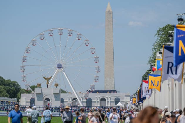 June 25, 2026, Washington, District Of Columbia, United States: The Great American State Fair officially opens on the National Mall in Washington, D.C., as part of the Freedom 250 kickoff celebration. The fair marks the launch of the White House-led Freedom 250 initiative commemorating the upcoming 250th anniversary of the United States and features exhibits, attractions, entertainment, and displays representing all 50 states. Washington United States - ZUMAk206 20260625_znp_k206_012 Copyright: xMattxKaminskyx