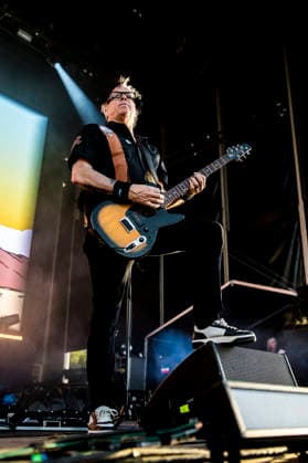 The Offspring live at Tinderbox 2026 Odense, Denmark. 26th, June 2026. The American rock band The Offspring performs a live concert during the Danish music festival Tinderbox 2026 in Odense. Here guitarist Noodles is seen live on stage. Denmark, Odense  Copyright: xGonzalesxPhoto LassexLagonix