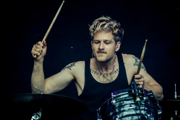 Calva Louise live at Copenhell 2026 Copenhagen, Denmark. 25th, June 2026. The rock band Calva Louise performs a live concert during the Danish heavy metal festival Copenhell 2026 in Copenhagen. Here drummer Ben Parker is seen live on stage. Denmark, Copenhagen  Copyright: xGonzalesxPhoto MathiasxBakxLarsenx