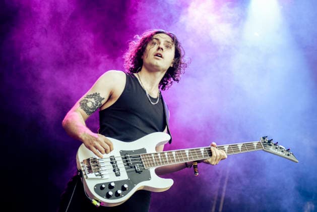 Calva Louise live at Copenhell 2026 Copenhagen, Denmark. 25th, June 2026. The rock band Calva Louise performs a live concert during the Danish heavy metal festival Copenhell 2026 in Copenhagen. Here bass player Alizon Taho is seen live on stage. Denmark, Copenhagen  Copyright: xGonzalesxPhoto MathiasxBakxLarsenx