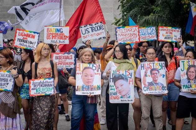 June 26, 2026, Quezon City, Quezon City, Philippines: LGBTQIA+ formations held a program at Liwasang Bonifacio, reaffirming the progressive spirit of pride. Today, June 26, marks the 2nd Stonewall celebration here in the Philippines, which pays tribute to the 1969 Stonewall Riots that sparked the modern gay rights movement around the globe. For progressives, pride is inseparable from the fight for climate justice, higher wages, to end militarization. That pride is to demand for genuine and systemic solutions. Quezon City Philippines - ZUMAs374 20260626_zip_s374_041 Copyright: xElessarxHamilixSarmagox