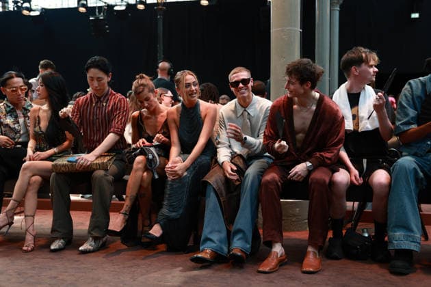 Matteo Sinet, Bach Buquen, Shana Orts, and Clara Berry at the Amiri Men’s Ready-to-Wear Spring Summer 2027 Collection fashion show during Paris Fashion Week, June 25, 2026 Florian Lavielle Bestimage Celebrities at the Amiri Men’s Ready-to-Wear Spring Summer 2027 Collection fashion show during Paris Fashion Week on June 25, 2026, Paris, France  Copyright: xFlorianxLaviellex xBestimagexFlorianxLaviellex xBestimagex