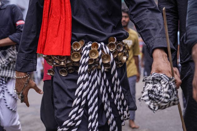 June 26, 2026, Dhaka, Dhaka, Bangladesh: Dhaka, June 26, 2026: Marking the 10th day of Muharram, the holy day of Ashura, members of the Shia Muslim community observed the occasion with Tazia processions, matam (ritual mourning), and other religious ceremonies in remembrance of the martyrdom of Imam Hussain, the grandson of Prophet Muhammad, at the Battle of Karbala. The mourning procession began at the historic Hussaini Dalan in Old Dhaka and concluded at Zigatola. As part of the observance, some devotees donated chickens and pigeons as acts of charity and devotion. People from different communities gathered along both sides of the roads to watch the Ashura procession, reflecting the day s profound religious and cultural significance. Dhak - ZUMAk185 20260626_zip_k185_004 Copyright: xRubelxKarmakerx