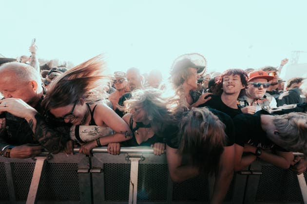 Kublai Khan TX live at Copenhell 2026 Copenhagen, Denmark. 25th, June 2026. Concert goers seen headbanging at a live concert with the American metalcore band Kublai Khan TX during the Danish heavy metal festival Copenhell 2026 in Copenhagen. Denmark, Copenhagen  Copyright: xGonzalesxPhoto MathiasxKristensenx