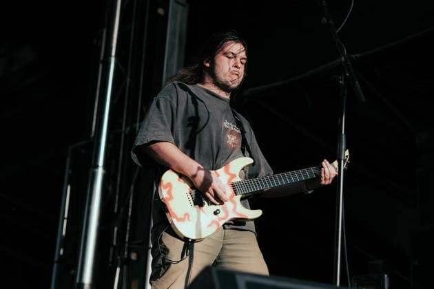 Kublai Khan TX live at Copenhell 2026 Copenhagen, Denmark. 25th, June 2026. The American metalcore band Kublai Khan TX performs a live concert during the Danish heavy metal festival Copenhell 2026 in Copenhagen. Here guitarist Nicholas Adams is seen live on stage. Denmark, Copenhagen  Copyright: xGonzalesxPhoto MathiasxKristensenx