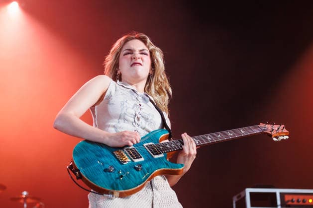 The Warning live at Tons of Rock 2026 Oslo, Norway. 25th, June 2026. The Mexican hard rock band The Warning performs a live concert during the Norwegian music festival Tons of Rock 2026 in Oslo. Here guitarist and singer Daniela Villarreal is seen live on stage. Norway, Oslo  Copyright: xGonzalesxPhoto KetilxMartinsenx