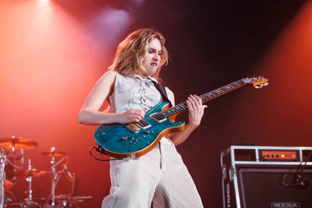 The Warning live at Tons of Rock 2026 Oslo, Norway. 25th, June 2026. The Mexican hard rock band The Warning performs a live concert during the Norwegian music festival Tons of Rock 2026 in Oslo. Here guitarist and singer Daniela Villarreal is seen live on stage. Norway, Oslo  Copyright: xGonzalesxPhoto KetilxMartinsenx