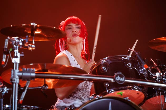 The Warning live at Tons of Rock 2026 Oslo, Norway. 25th, June 2026. The Mexican hard rock band The Warning performs a live concert during the Norwegian music festival Tons of Rock 2026 in Oslo. Here drummer Paulina Villarreal is seen live on stage. Norway, Oslo  Copyright: xGonzalesxPhoto KetilxMartinsenx