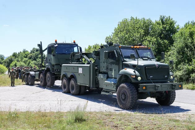 Combat Power 26 Military Exercise Croatian Armed Forces personnel take part during the Combat Power 26 international joint military parachute exercise of Croatian Armed Forces and Minnesota National Guard at Barracks Josip Jovic in Udbina, Croatia, June 26, 2026.  EmicaxElvedji PIXSELL
