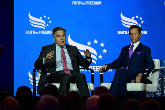 Faith and Freedom Coalition’s Road to Majority Conference 2026 WASHINGTON DC, UNITED STATES - JUNE 26: US Senator Dave McCormick of Pennsylvania (L) and Chairman Ralph Reed (R) participate in an interview at Faith and Freedom Coalition’s Road to Majority Conference 2026 at the Washington Hilton Hotel in Washington, DC, United States on June 26, 2026. Kyle Mazza Anadolu Washington DC United States. Editorial use only. Please get in touch for any other usage.  Copyright: x2026xAnadoluxKylexMazzax
