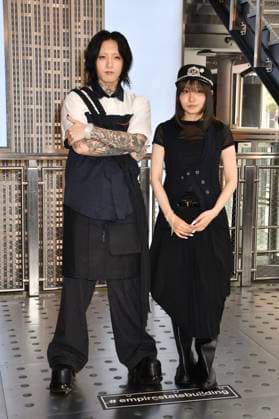 NEW YORK, NY - JUNE 26: Yoasobi visit the Empire State Building to celebrate their upcoming album ˜The Book™ and North American ˜Never Ending Stories™ Tour on June 26, 2026 in New York City. Copyright: xMediaPunchx