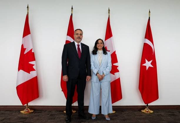 Turkish Foreign Minister Hakan Fidan in Canada OTTOWA, CANADA - JUNE 26: (----EDITORIAL USE ONLY - MANDATORY CREDIT - TURKISH FOREIGN MINISTRY HANDOUT - NO MARKETING NO ADVERTISING CAMPAIGNS - DISTRIBUTED AS A SERVICE TO CLIENTS----) Turkish Foreign Minister Hakan Fidan meets with Canadian Foreign Minister Anita Anand in Ottowa, Canada on June 26, 2026. Turkish Foreign Ministry Anadolu Ottowa Canada. Editorial use only. Please get in touch for any other usage.  Copyright: x2026xAnadoluxTurkishxForeignxMinistryx