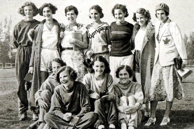 RECORD DATE NOT STATED Photograph of the Canadian female track and field team 1932 Los Angeles Olympics. Photograph of the Canadian female track and field team 1932 Los Angeles Olympics. Lillian Palmer, Eva Davies, Alexandrine Gibb, Betty Taylor, Mary Vandervild, Mildred Vizzell, Myr the cook, Hilda Strike, Mary Vizzel, Aileen Meagher, Alda Wilson. Dated 20th Century Editorial use only. All other uses to be cleared with the copyright owner (World History Archive), in advance., WHA_114_0020.jpg, Canadian; female; track and field team; 1932; Los Angeles Olympics; Lillian Palmer; Eva Davies; Alexandrine Gibb; Betty Taylor; Mary Vandervild; Mildred Vizzell; Myr the cook; Hilda Strike; Mary Vizzel; Aileen Meagher; Alda Wilson; athletes; sports; Copyright: xx