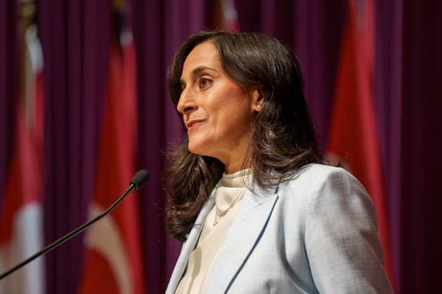 June 26, 2026, Ottawa, On, Canada: Anita Anand, Minister of Foreign Affairs, speaks during a joint press conference with Hakan Fidan, TurkeyöÄÃ s Minister of Foreign Affairs at Global Affairs Canada in Ottawa, on Friday, June 26, 2026. Ottawa Canada  - ZUMAc35_ 20260626_zaf_c35_063 Copyright: xChrisxTanouyex