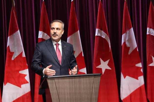 Hakan Fidan - Anita Anand press conference in Canada OTTAWA, CANADA - JUNE 26: (----EDITORIAL USE ONLY - MANDATORY CREDIT - TURKISH FOREIGN MINISTRY HANDOUT - NO MARKETING NO ADVERTISING CAMPAIGNS - DISTRIBUTED AS A SERVICE TO CLIENTS----) Turkish Foreign Minister Hakan Fidan and Canadian Foreign Minister Anita Anand (not seen) hold a joint press conference, on June 26, 2026, in Ottawa, Canada. Turkish Foreign Ministry Anadolu Ottowa Canada. Editorial use only. Please get in touch for any other usage.  Copyright: x2026xAnadoluxTurkishxForeignxMinistryx