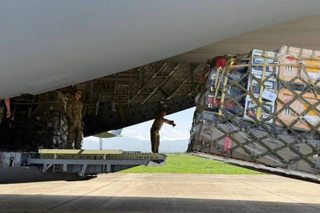 Members of USA-01, the Urban Search and Rescue Team from Fairfax County, VA, arrived in Venezuela on Friday, June 26, 2026, with 79 personnel, six K9s, and 70k lbs of equipment, to assist Venezuelan authorities with search and rescue operations following the recent earthquakes. Additional shipments into the country bring critical capabilities to the field: rescue tools, medical equipment, and logistical resources that will accelerate operations in the hardest-hit areas. Photo via U.S. Embassy in Venezuela  WAX2026062602 U.S.xEMBASSYxVENEZUELA
