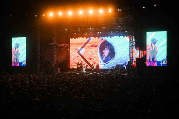 Croatia Black Eyed Peas Concert Taboo, apl.de.ap, will.i.am, and J.Rey Soul of Black Eyed Peas perform on stage during their concert at Bundek Lake in Zagreb, Croatia on June 26, 2026.  LucijaxOcko PIXSELL