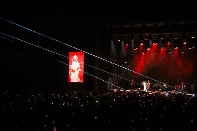 Croatia Black Eyed Peas Concert Taboo, apl.de.ap, will.i.am, and J.Rey Soul of Black Eyed Peas perform on stage during their concert at Bundek Lake in Zagreb, Croatia on June 26, 2026.  LucijaxOcko PIXSELL
