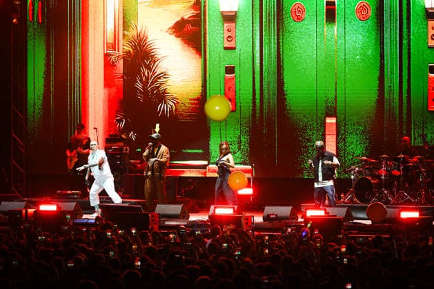 Croatia Black Eyed Peas Concert Taboo, apl.de.ap, will.i.am, and J.Rey Soul of Black Eyed Peas perform on stage during their concert at Bundek Lake in Zagreb, Croatia on June 26, 2026.  LucijaxOcko PIXSELL