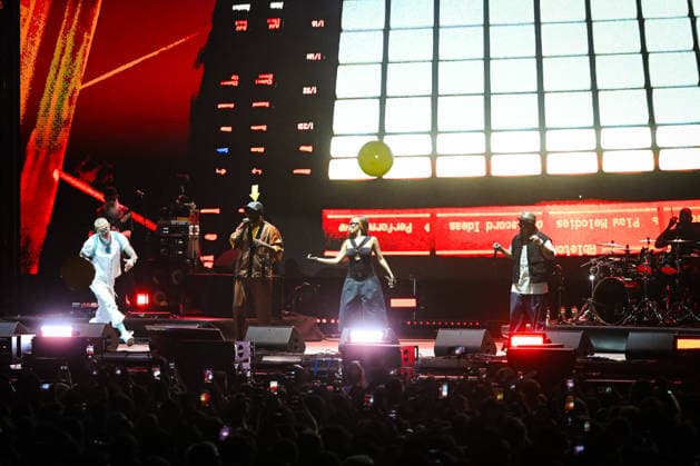 Croatia Black Eyed Peas Concert Taboo, apl.de.ap, will.i.am, and J.Rey Soul of Black Eyed Peas perform on stage during their concert at Bundek Lake in Zagreb, Croatia on June 26, 2026.  LucijaxOcko PIXSELL