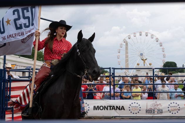 June 26, 2026, Washington, Dc, Washington, Dc, USA: The Great American State Fair s theme was Land and Prosperity on Friday, June 26. The daily rodeo took place at 4:00pm and included bull riding. Washington, Dc USA - ZUMAm230 20260626_znp_m230_005 Copyright: xNickxMasonx
