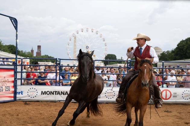 June 26, 2026, Washington, Dc, Washington, Dc, USA: The Great American State Fair s theme was Land and Prosperity on Friday, June 26. The daily rodeo took place at 4:00pm and included bull riding. Washington, Dc USA - ZUMAm230 20260626_znp_m230_035 Copyright: xNickxMasonx