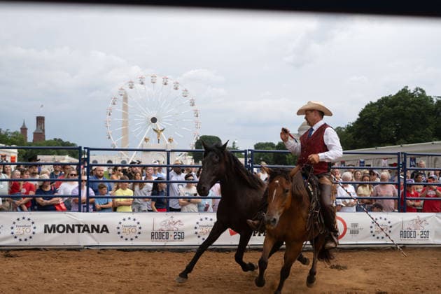 June 26, 2026, Washington, Dc, Washington, Dc, USA: The Great American State Fair s theme was Land and Prosperity on Friday, June 26. The daily rodeo took place at 4:00pm and included bull riding. Washington, Dc USA - ZUMAm230 20260626_znp_m230_039 Copyright: xNickxMasonx