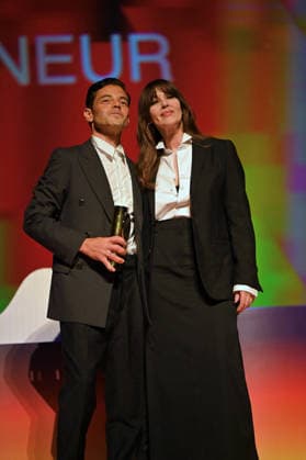 4th Nouvelles Vagues International Biarritz Film Festival Day Four FC Rami Malek receives the honorary award from Monica Bellucci during Day Four Of the 4th Nouvelles Vagues International Biarritz Film Festival on June 26, 2026 in Biarritz, France. Photo by Franck Castel ABACAPRESS.COM Biarritz France  Copyright: xCastelxFranck ABACAx