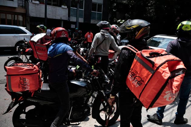 June 26, 2026, Mexico City, Cdmx, Mexico: In response to earthquakes that have caused material losses and casualties in Venezuela, the country s embassy in Mexico City opened its doors as a collection center. It is accepting humanitarian aid brought by Mexicans, foreign nationals, and Venezuelans living in Mexico to provide support during this time. On the first day of accepting itemsâ€including medicines, non-perishable food, water, and hygiene productsâ€dozens of Venezuelans working as app-based delivery drivers arrived at the embassy. Carrying flags and singing their national anthem, they brought supplies needed by their relatives and fellow citizens. Many stated that while their people endure this crisis caused by natural di - ZUMAp204 20260626_zip_p204_043 Copyright: xJosuexPerezx