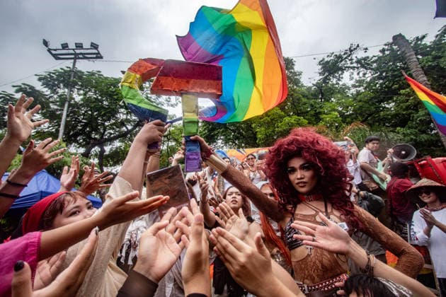 June 26, 2026, Manila, Manila, Philippines: Various LGBTQIA+ organizations gathered in solidarity at Liwasang Bonifacio, Manila, for the Stonewall Philippines Pride Protests, on June 26. Groups advocated for the immediate passage of the SOGIE Equality Bill, highlighting the need for better protections towards the LGBTQIA+ community. Also emphasizing PrideÃ¢â‚¬â ¢s militant tradition, demonstrators carried calls to address worsening conditions amidst rising prices, increasing militarization and continued foreign intervention. Manila Philippines  - ZUMAs383 20260626_zip_s383_009 Copyright: xNathanielxSorianox