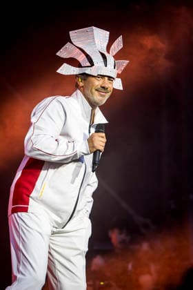 Jamiroquai live at Tinderbox 2026 Odense, Denmark. 26th, June 2026. The British funk and pop band Jamiroquai performs a live concert during the Danish music festival Tinderbox 2026 in Odense. Here singer and songwriter Jay Kay is seen live on stage. Denmark, Odense  Copyright: xGonzalesxPhoto LassexLagonix