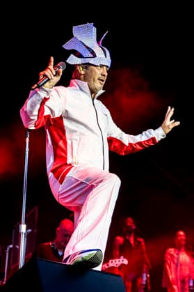 Jamiroquai live at Tinderbox 2026 Odense, Denmark. 26th, June 2026. The British funk and pop band Jamiroquai performs a live concert during the Danish music festival Tinderbox 2026 in Odense. Here singer and songwriter Jay Kay is seen live on stage. Denmark, Odense  Copyright: xGonzalesxPhoto LassexLagonix