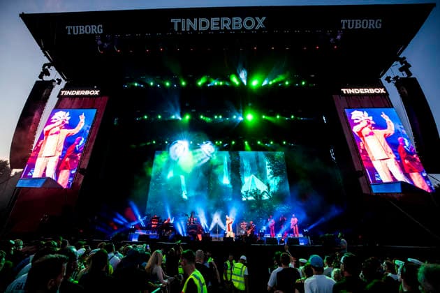 Jamiroquai live at Tinderbox 2026 Odense, Denmark. 26th, June 2026. The British funk and pop band Jamiroquai performs a live concert during the Danish music festival Tinderbox 2026 in Odense. Here singer and songwriter Jay Kay is seen live on stage. Denmark, Odense  Copyright: xGonzalesxPhoto LassexLagonix