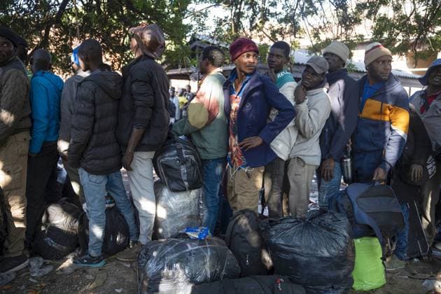 Undocumented Malawian migrants are being evacuated from South Africa KWAZULU-NATAL, SOUTH AFRICA - JUNE 26: People wait in line as thousands of Malawian migrants were put on buses to return to their home country following a rise in xenophobic attacks and anti-immigrant protests in the city of Pietermaritzburg in KwaZulu-Natal province, South Africa, on June 26, 2026. Ihsaan Haffejee Anadolu KwaZulu-Natal South Africa. Editorial use only. Please get in touch for any other usage.  Copyright: x2026xAnadoluxIhsaanxHaffejeex