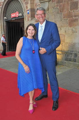 Bad Hersfelder Festspiele - Premiere Parzival. Wolfram Weimer und Christiane Goetz-Weimer anläßlich der Premiere von Parzival im Rahmen der Bad Hersfelder Festspiele am 26.06.2026 in der Stiftsruine Bad Hersfeld. 20260626MWI130545 *** Bad Hersfeld Festival: Premiere of *Parzival*—Wolfram Weimer and Christiane Goetz Weimer at the premiere of *Parzival* as part of the Bad Hersfeld Festival on June 26, 2026, at the Stiftsruine in Bad Hersfeld 20260626MWI130545